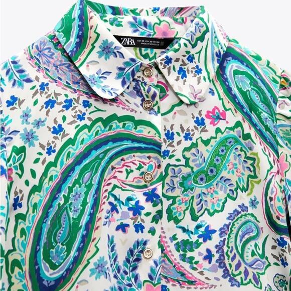 NWT ZARA PRINTED SHIRT - Picture 5 of 11